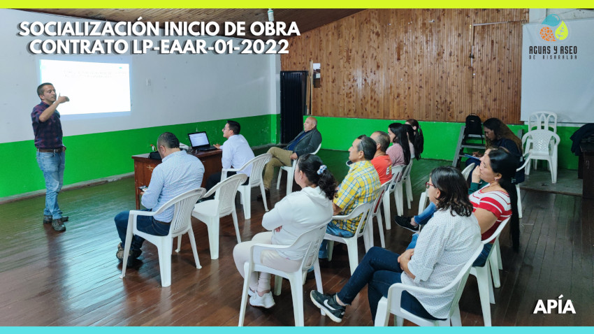 Socialización de inicio de obra en Apía LP-EAAR-01-2022